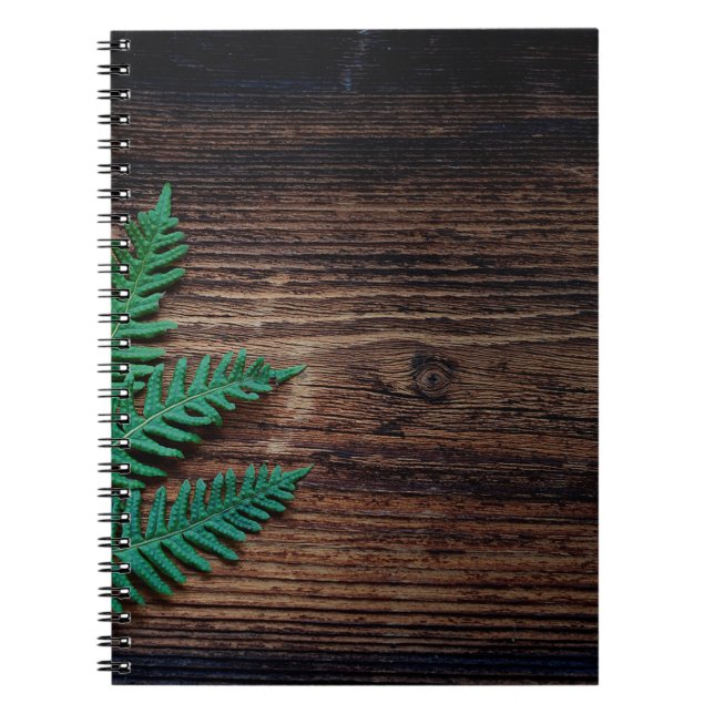 Carnet Ferry plante bois petit grunge de fougère (Devant)