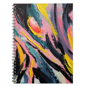 Carnet Festival du printemps. Peinture à texture multicol