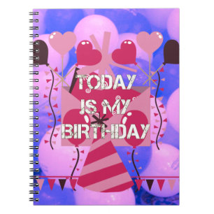 Carnet Festive Anniversaire Design : Aujourd'hui est mon