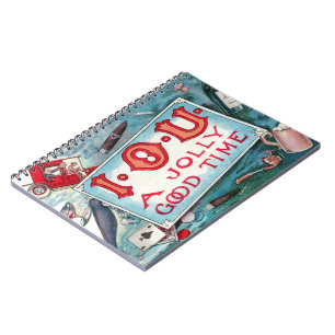 Carnet Fête aux Vices Vintage, Jeux d'Argent Boisson Fume