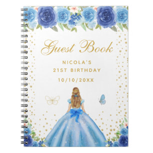 Carnet Fête d'anniversaire de princesse aux cheveux blond