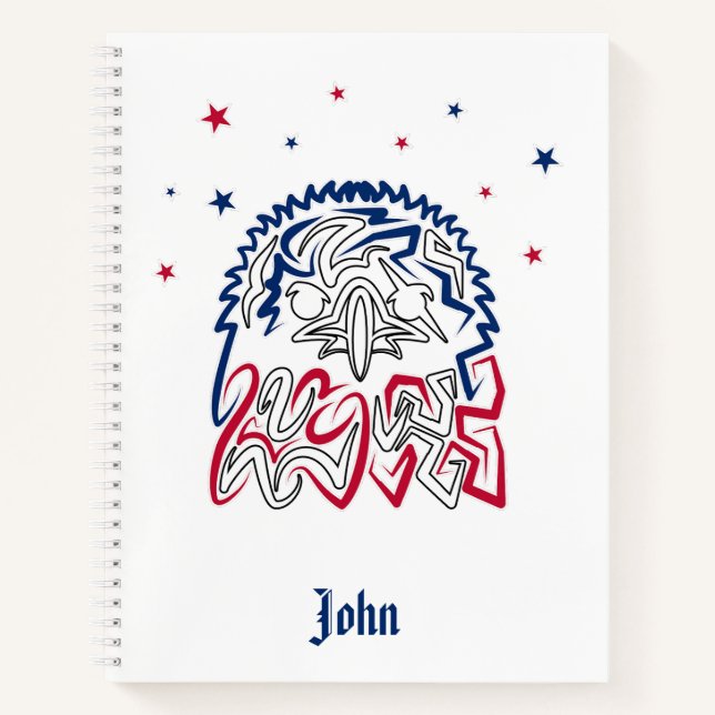 Carnet Fête de l'Indépendance Étoiles d'aigle américain (Devant)