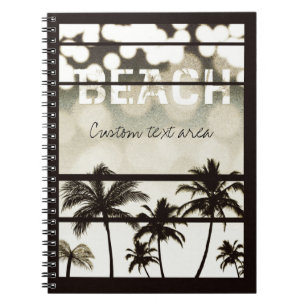 Carnet Fête de plage Palmiers Tropicale Nuit blanche chau