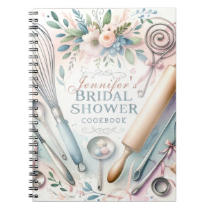 Carnet Fête des mariées d'ustensiles de Cuisine aquarelle