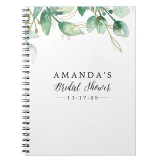 Carnet Fête des mariées Eucalyptus Feuille verte