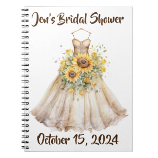 Carnet Fête des mariées personnalisée Sunflower Robe Livr