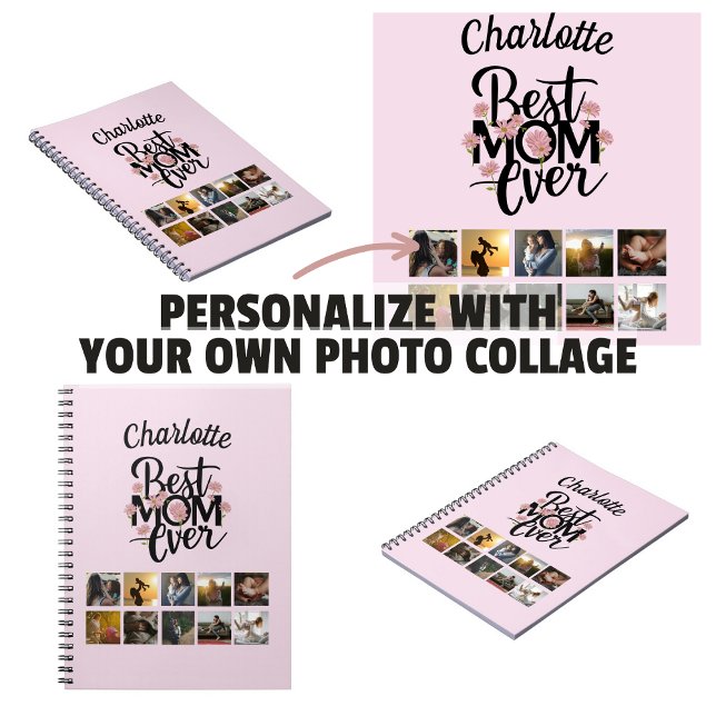 Carnet Fête des mères Collage photo Best Mom Ever Keepsak (Mothers Day Photo Collage Best Mom Ever Keepsake Notebook)