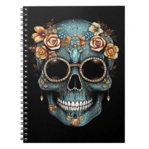 Carnet Fête du crâne mexicain floral de Dead Dia De Muert