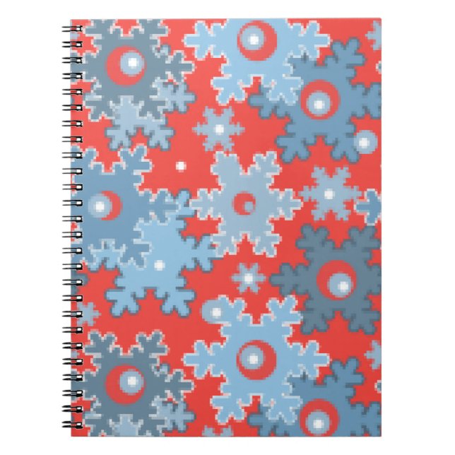 Carnet Fêtes de Noël Fête hiver Flamme de neige brillant (Devant)