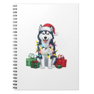 Carnet Feu de Noël Feu de Noël Chapeau de l'Alaska Chien