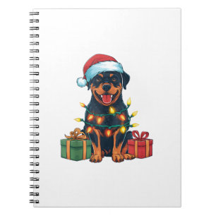 Carnet Feu de Noël Feu de Noël Feu de Noël Rottweiler Chi