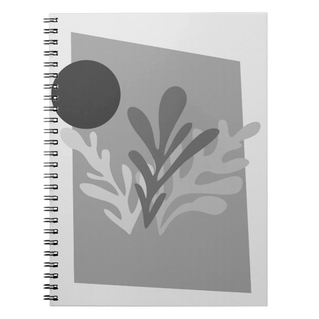 Carnet Feuille Abstrait monochrome (Devant)