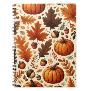 Carnet feuille/citrouille/cavernes Automne