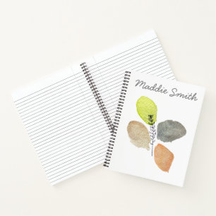 Carnet Feuille d'aquarelle esthétique moderne
