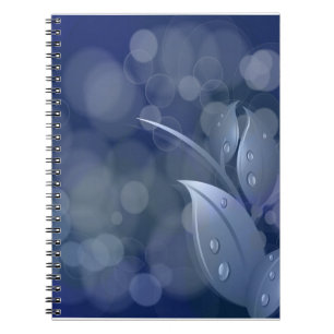 Carnet Feuille de Blue Bokeh
