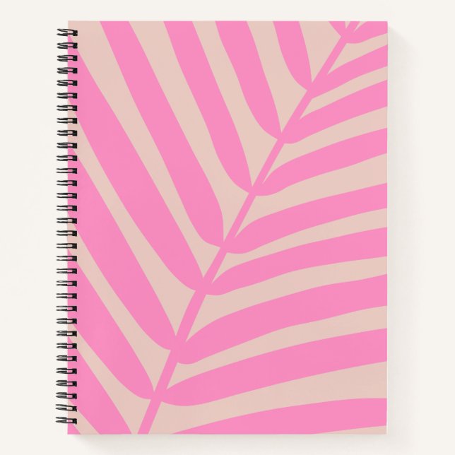 Carnet Feuille de palme rose (Devant)
