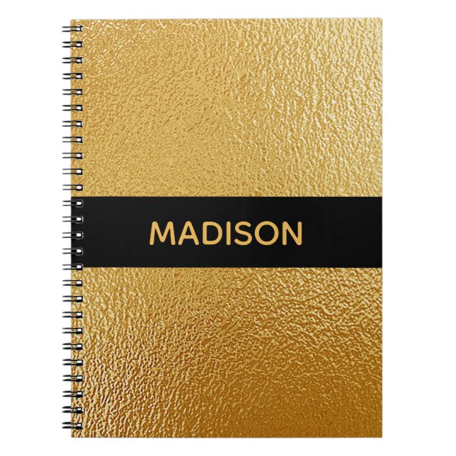 Carnet Feuille d'or chic  (Devant)