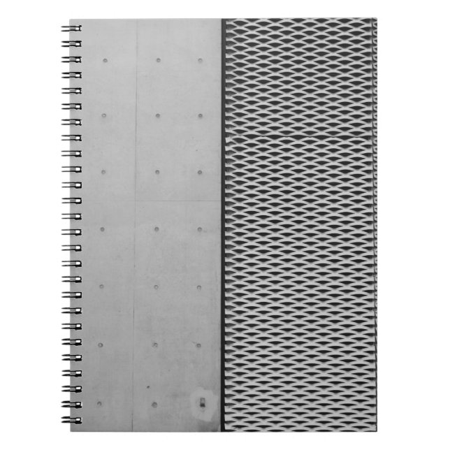 Carnet Feuille galvanisée en métal gris (Devant)