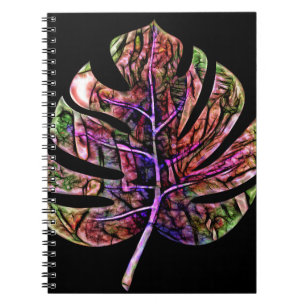 Carnet Feuille Lumineuse Néon Tropicale