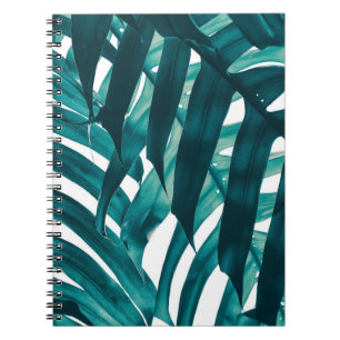 Carnet feuille tropicale, bande de feuillage exotique en