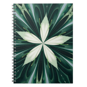 Carnet Feuilles Blanches Dans Un Kaléidoscope De Forêt Ve