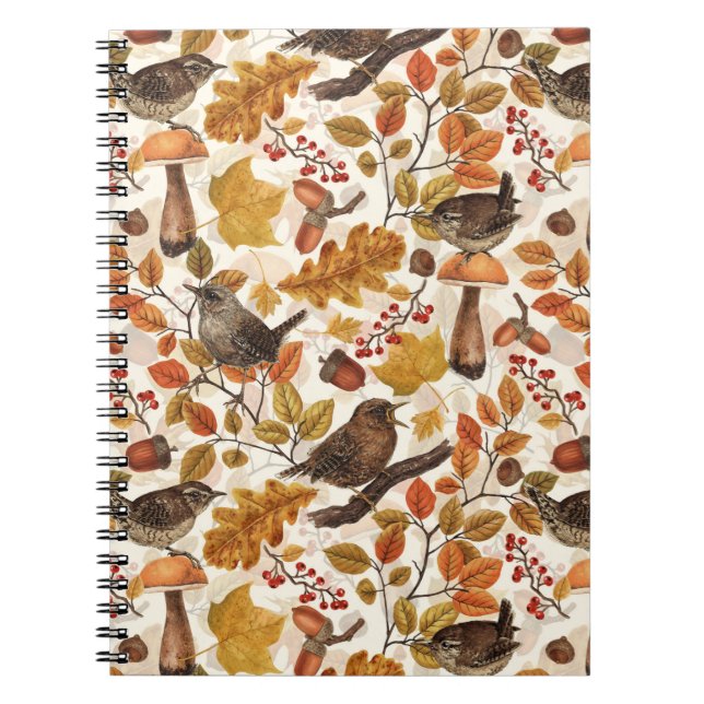 Carnet Feuilles d'automne, baies, champignons et fleurs (Devant)