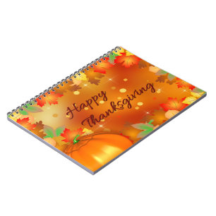 Carnet Feuilles d'automne colorées bon thanksgiving