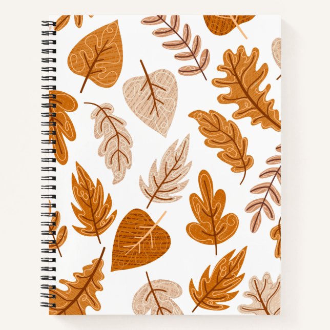 Carnet Feuilles d'automne esthétiques, motif de thème d'a (Devant)