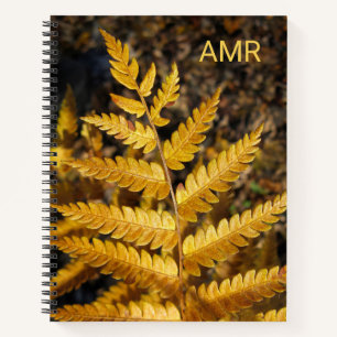 Carnet Feuilles d'automne Golden Ferme photo avec Monogra