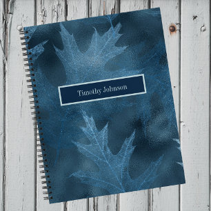 Carnet Feuilles de chêne bleu