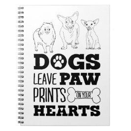 Carnet Feuilles de chien Empreintes de pattes sur votre c