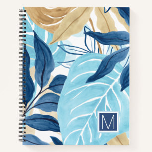 Carnet Feuilles de la jungle bleue