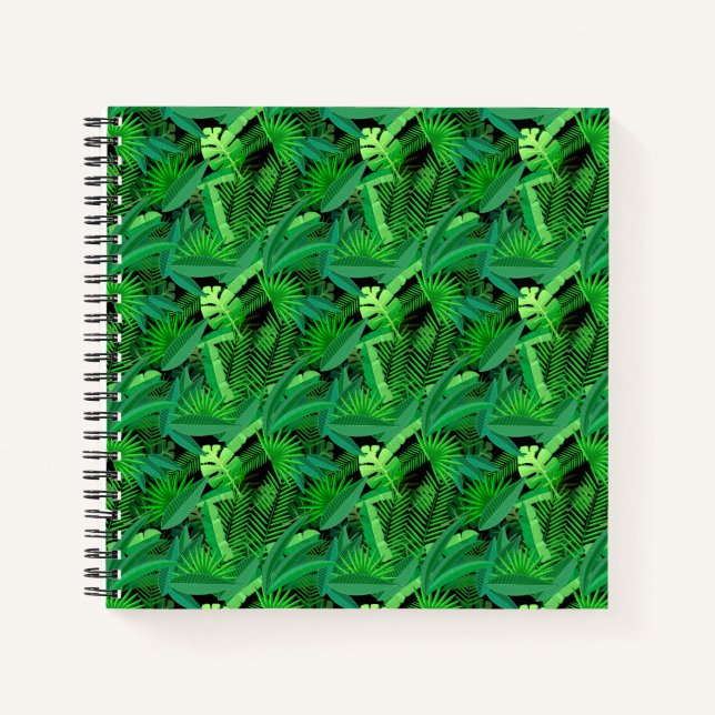 Carnet Feuilles De Palmiers Tropicaux (Devant)