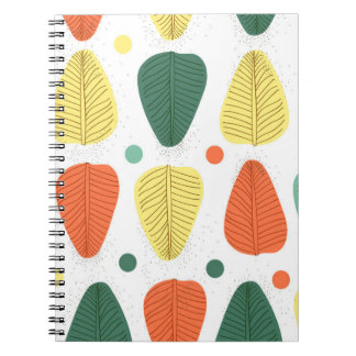 Carnet Feuilles peintes colorées, arrière-plan commercial