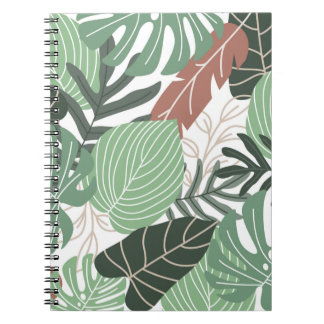 Carnet Feuilles tropicaux d'été sans couture motif