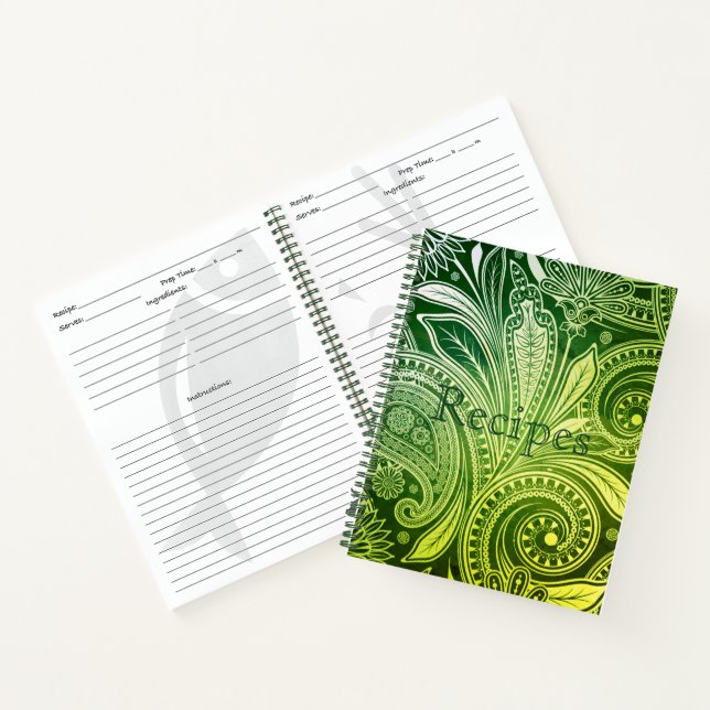 Carnet Fiche de recette personnalisée - Flore (Intérieur)