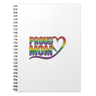 Carnet Fière Maman Cœur Arc-en-Ciel Gravure Vintage Desig