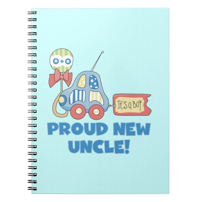 Carnet Fière nouvelle voiture oncle C'est un garçon cadea (Devant)