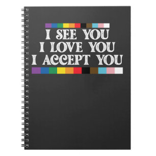 Carnet Fierté LGBT Je vois l'amour vous accepter Soutenir