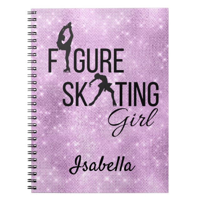 Carnet Figure patinage fille rousse pétillant (Devant)