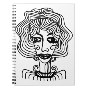 Carnet Fille abstraite décorative. illustrationadol vinta