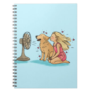 Carnet Fille au Ventail d'Or