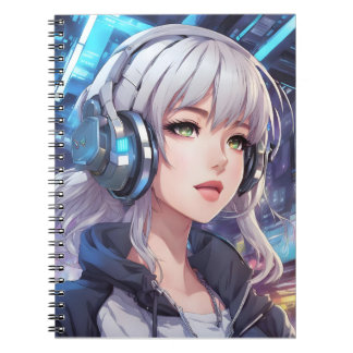 Carnet Fille avec casque