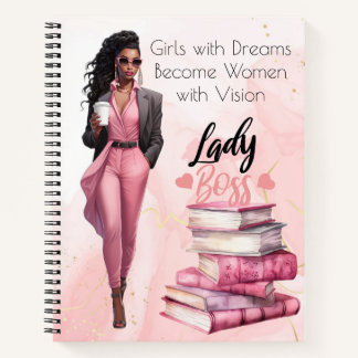 Carnet Fille avec des rêves Femme avec une vision