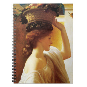 Carnet Fille avec un panier de fruits (par Frederic Leigh