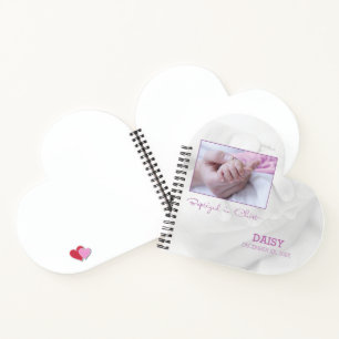 Carnet Fille Baptême Félicitations pour Baby Personnalisé
