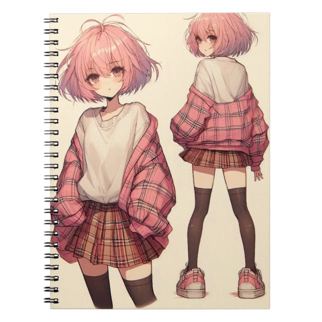 Carnet fille de l'école d'Anime (Devant)