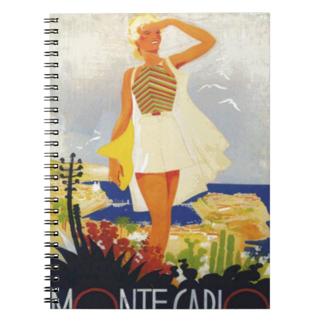 Carnet Fille de mode Voyage Plage Monte-Carlo (Devant)