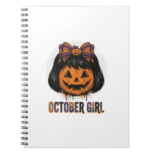 Carnet Fille d'octobre Citrouille Arc Halloween Vecteur C