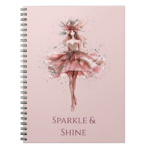 Carnet Fille étincelante en robe